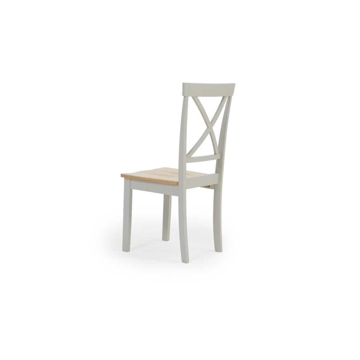 Chiltern 120cm Extending Grey And Oak Table With Epsom Chairs and Bench - Oak and Grey, 2 Chairs – image 24
