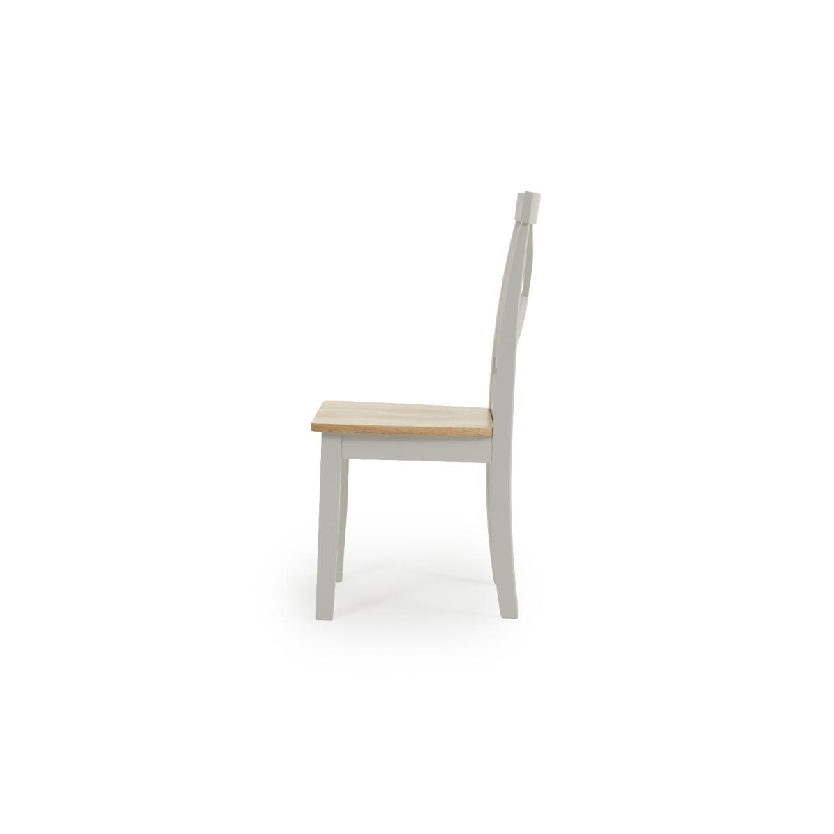 Chiltern 120cm Extending Grey And Oak Table With Epsom Chairs and Bench - Oak and Grey, 2 Chairs – image 29