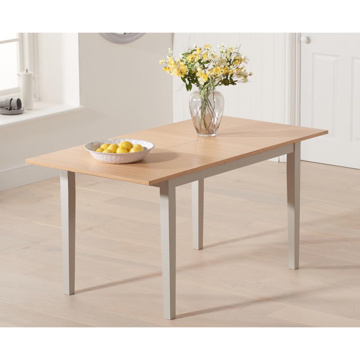 Chiltern 120cm Extending Grey And Oak Table With Epsom Chairs and Bench - Oak and Grey, 2 Chairs – image 5