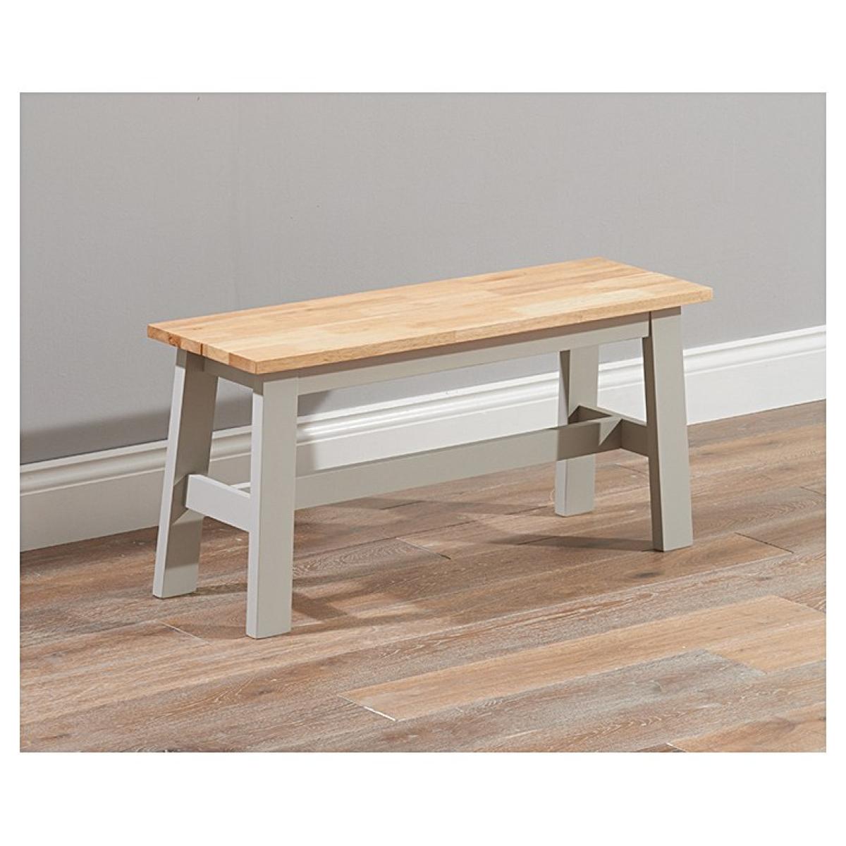 Chiltern 120cm Extending Grey And Oak Table With Epsom Chairs and Bench - Oak and Grey, 2 Chairs – image 8