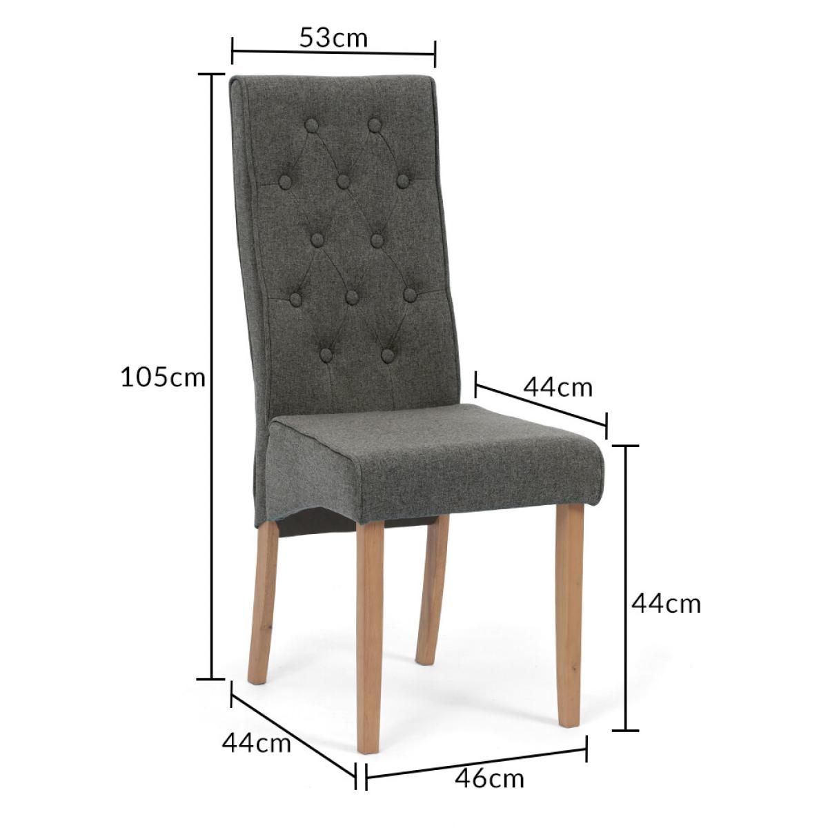 York 120cm Solid Oak Dining Table with 4 Grey Maya Chairs with 1 Oak Bench – image 18
