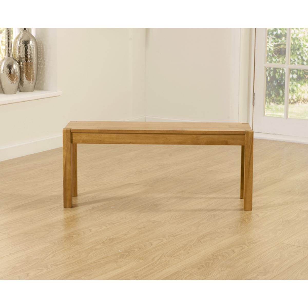York 120cm Solid Oak Dining Table with 4 Grey Maya Chairs with 1 Oak Bench – image 4