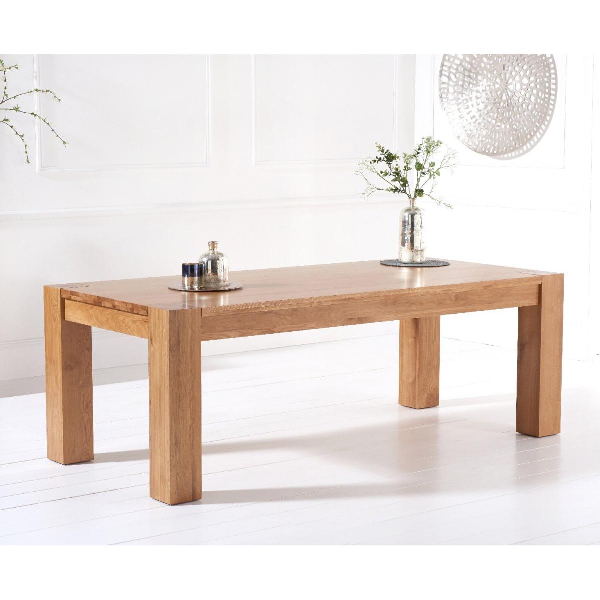 Thames 300cm Oak Dining Table with Monaco Chairs - Brown, 8 Chairs – image 2