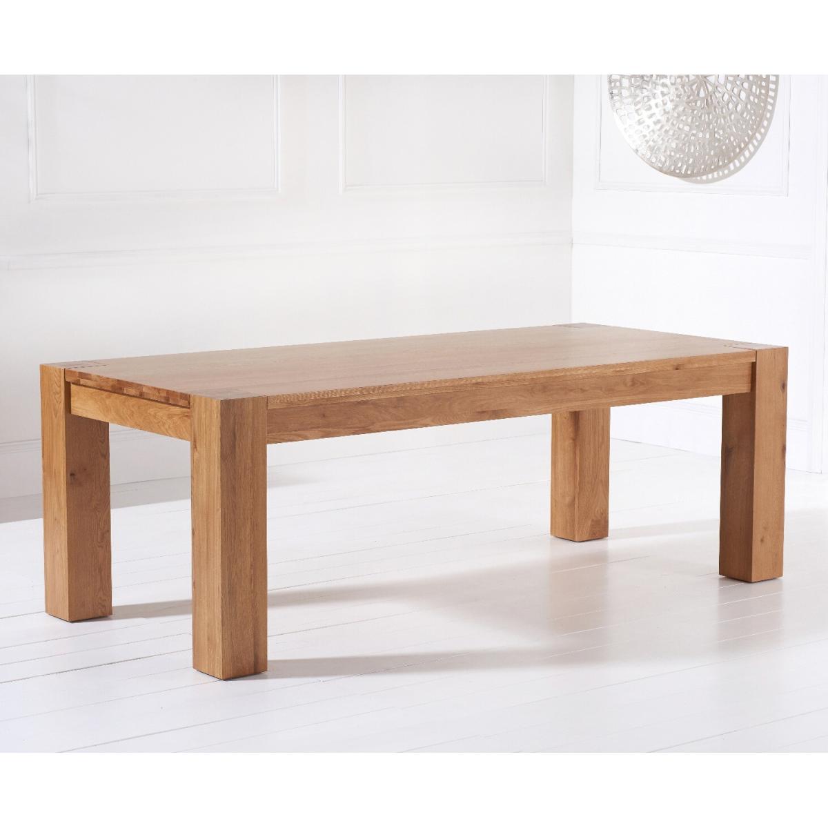 Thames 300cm Oak Dining Table with Monaco Chairs - Brown, 8 Chairs – image 3