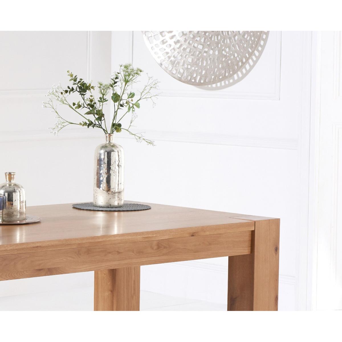 Thames 300cm Oak Dining Table with Monaco Chairs - Brown, 8 Chairs – image 4