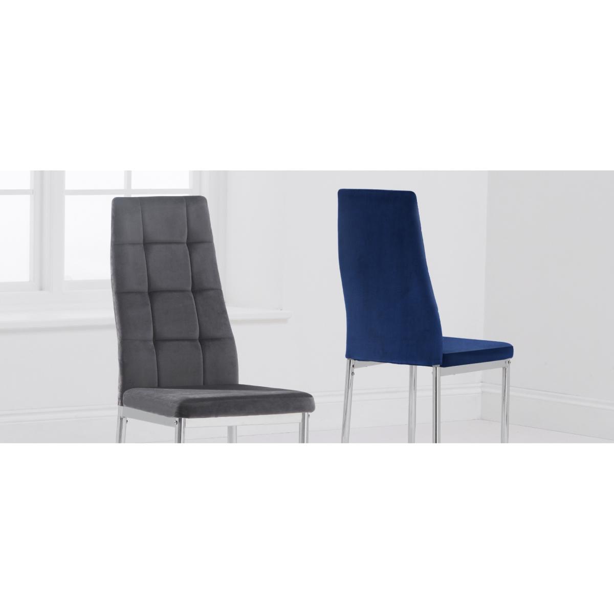 Bernini 165cm Oval Glass Dining Table With 8 Grey Angelo Velvet Chairs – image 10