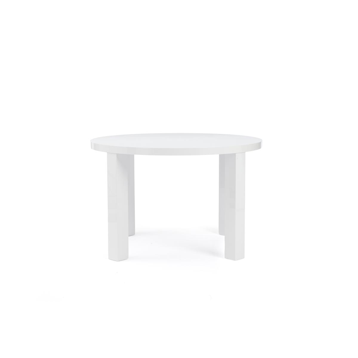 Atlanta 120cm Round White High Gloss Dining Table With 4 Black Cavello Chairs – image 12
