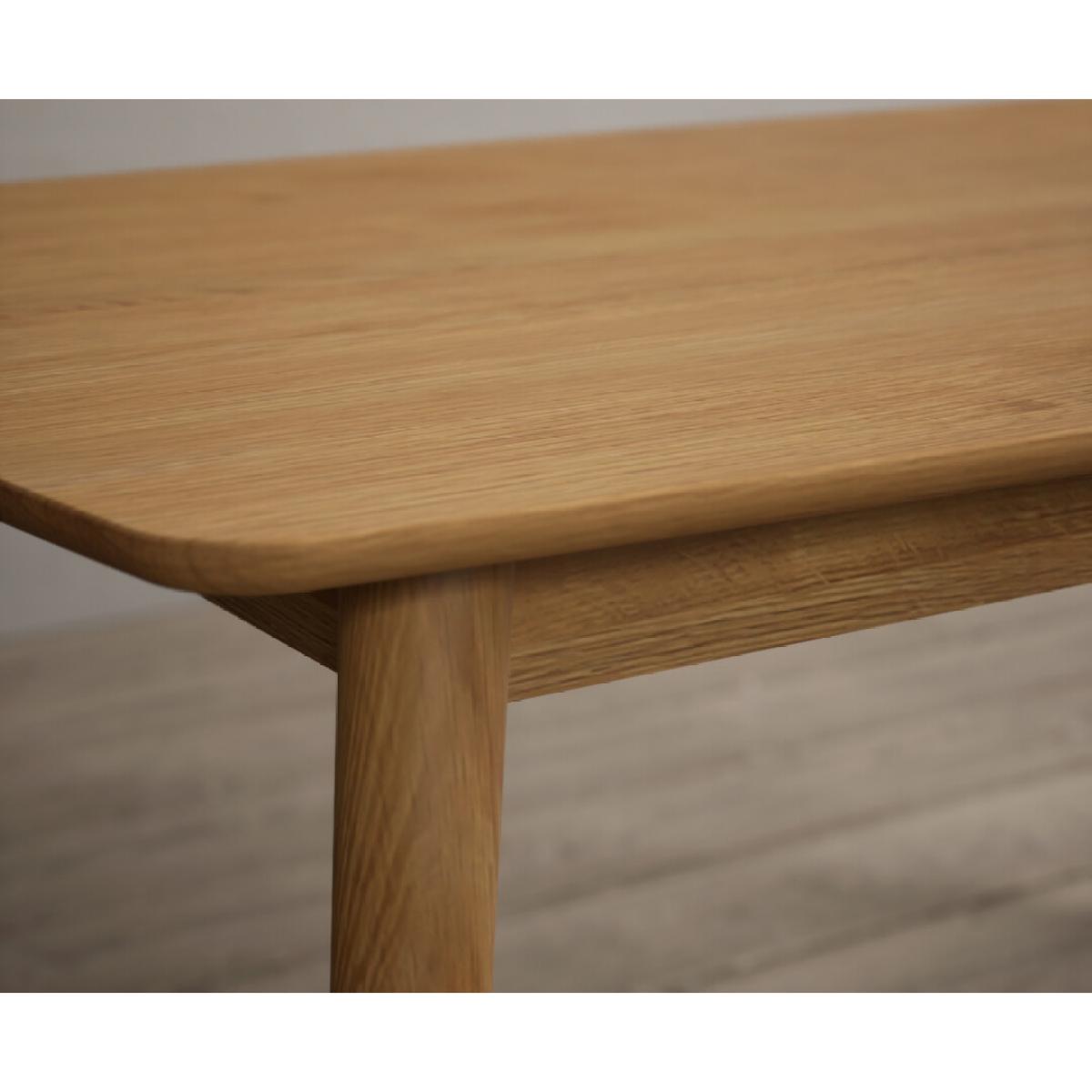 Nordic 150cm Solid Oak Dining Table with 4 Grey Nordic Chairs and 2 Grey Nordic Benches – image 15