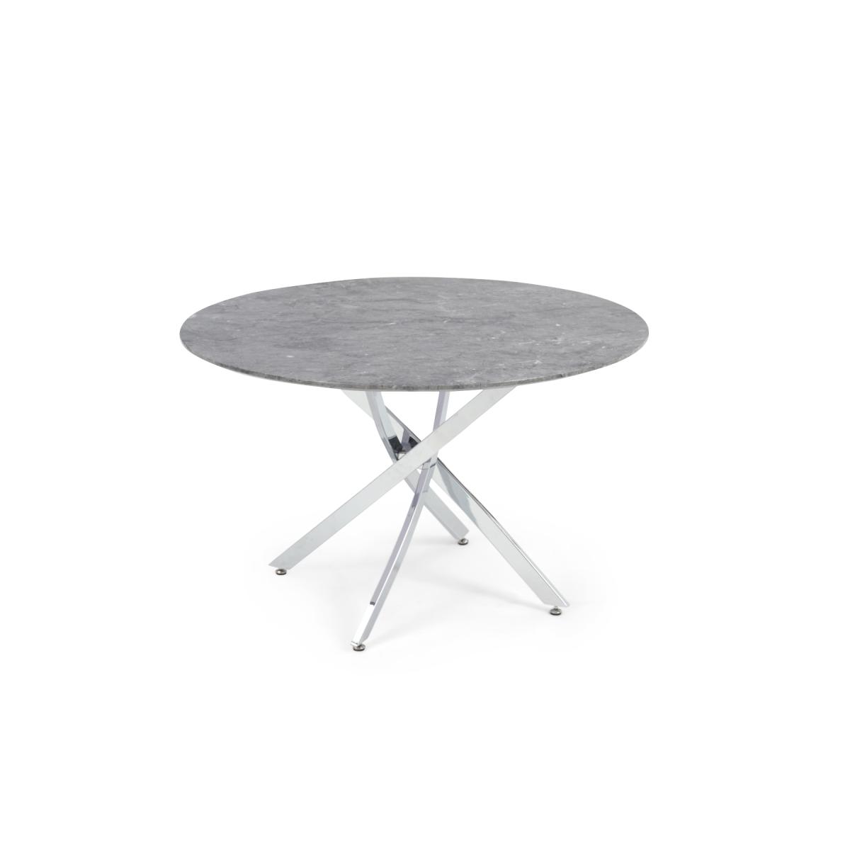 Carter 120cm Round Grey Marble Table with Melissa Chairs - Grey, 4 Chairs – image 8