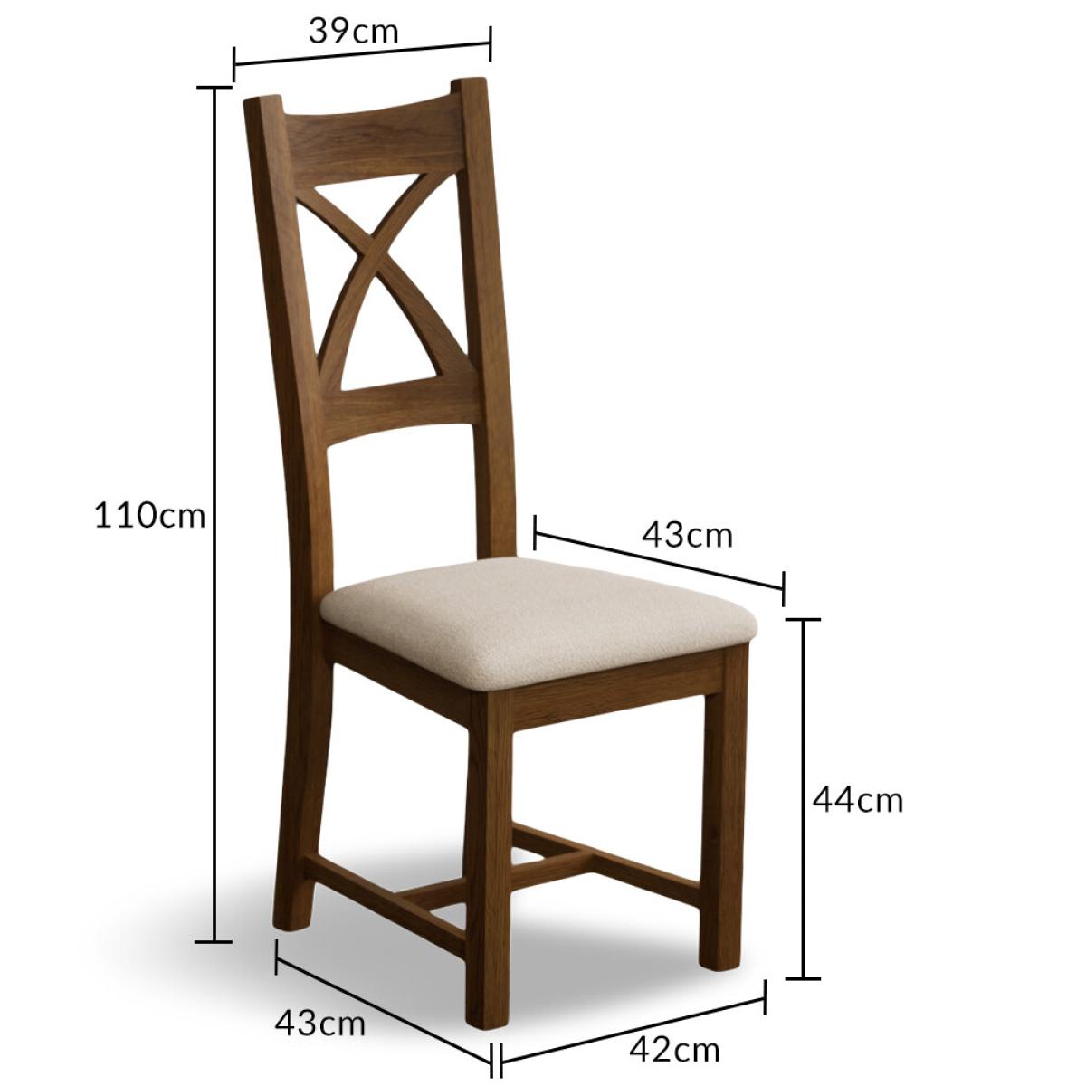 Extending Hertford 100cm - 130cm Rustic Oak Pedestal Dining Table with 4 Rustic Oak Rustic Solid Oak Chairs – image 57