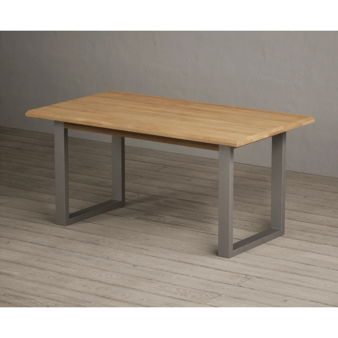 Parker 160cm Solid Oak Dining Table with 4 Brown Larson Chairs – image 6