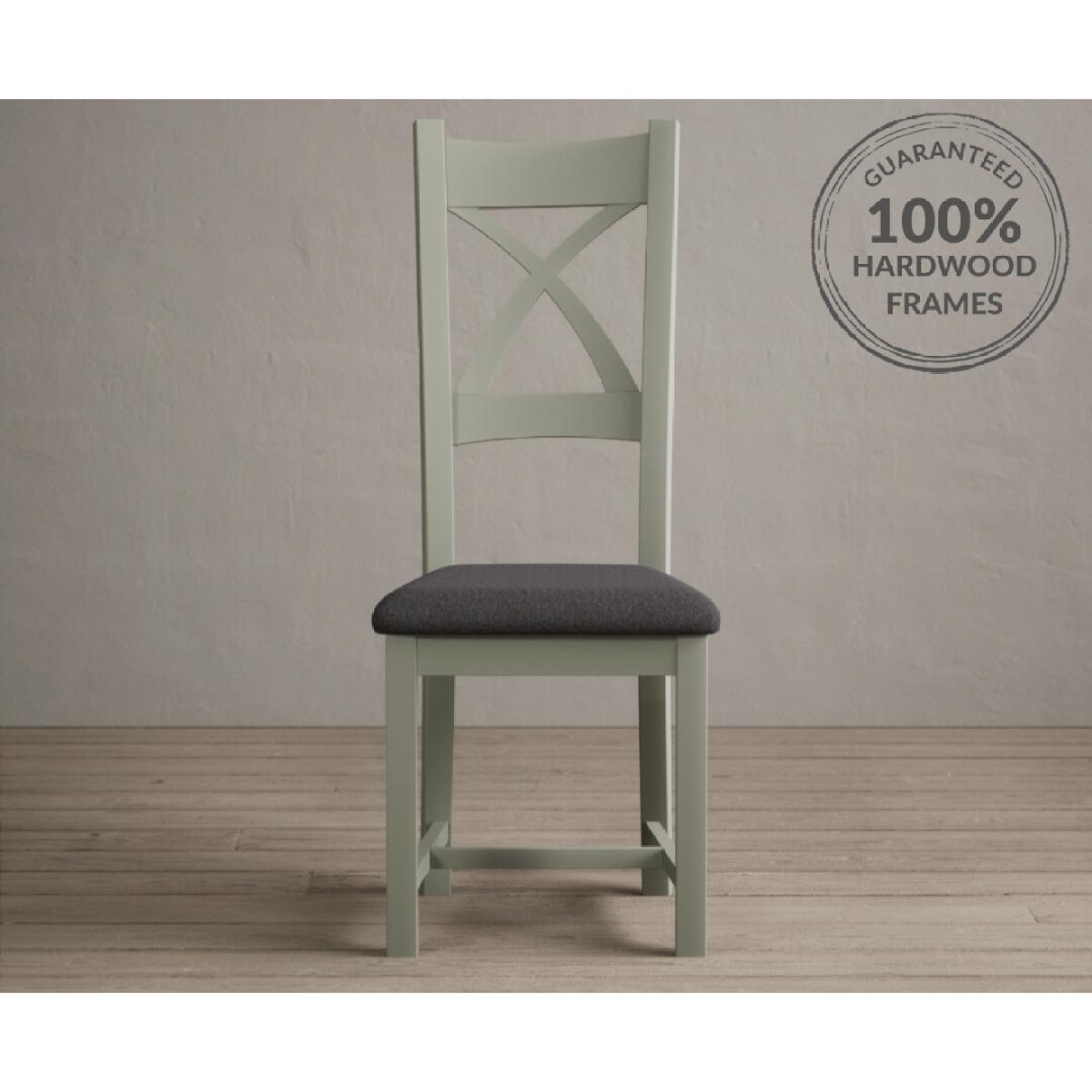 Extending Olympia 180cm Oak and Soft Green Painted Dining Table with 6 Blue Chairs – image 104