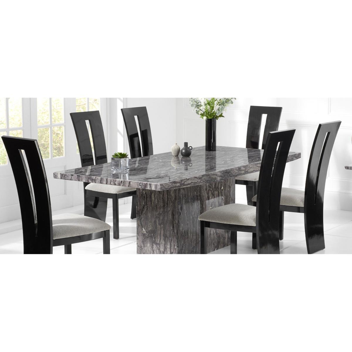 Crema 160cm Grey Marble Dining Table – image 11