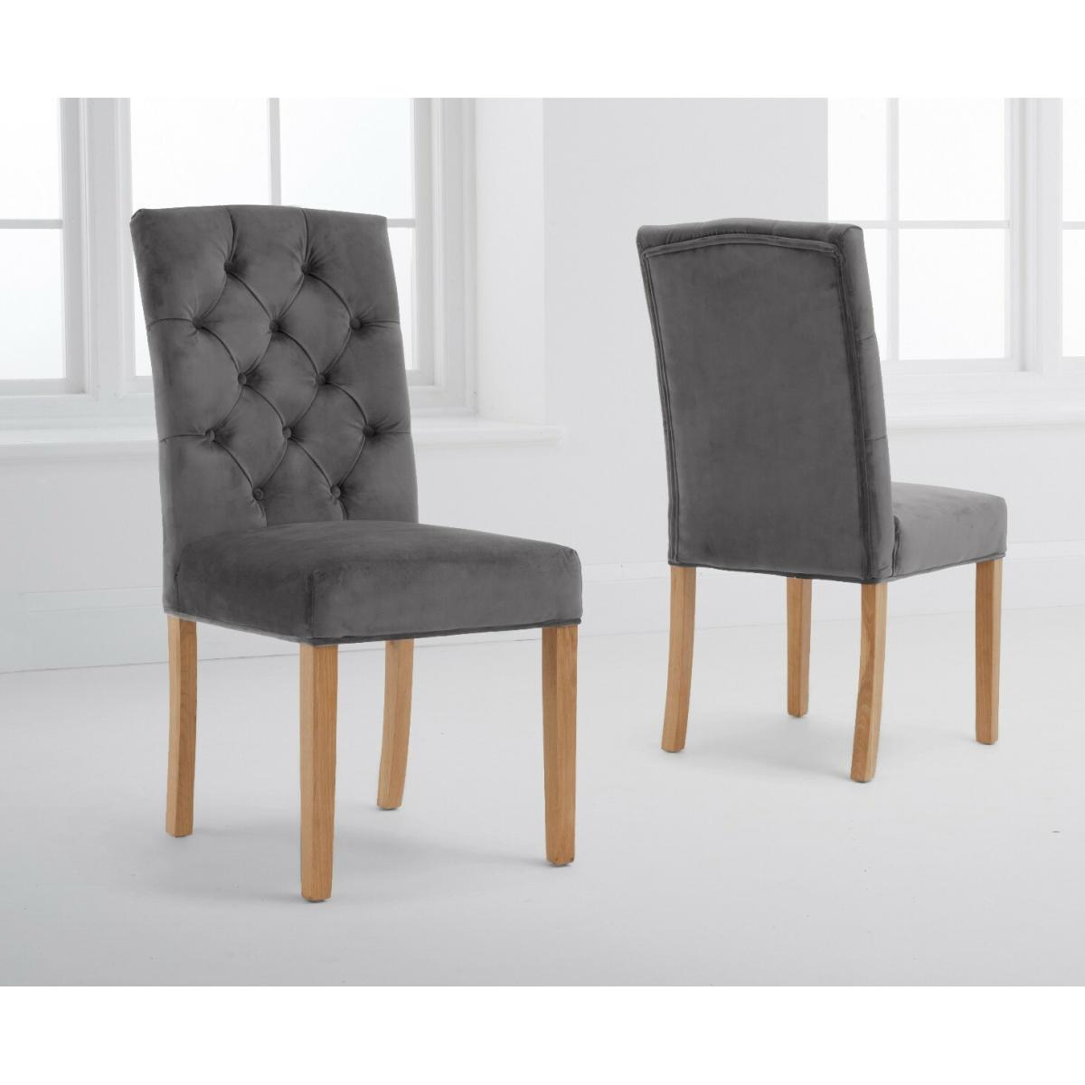 Ex-display Verona 180cm Solid Oak Dining Table with 6 GREY Claudia Chairs – image 5