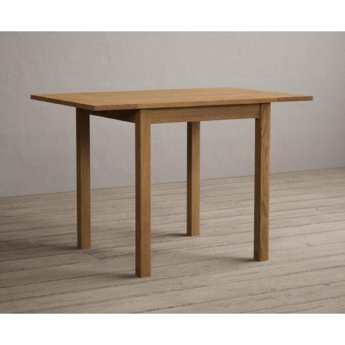 Extending York 70cm Solid Oak Dining Table With 4 Linen York Chairs – image 16