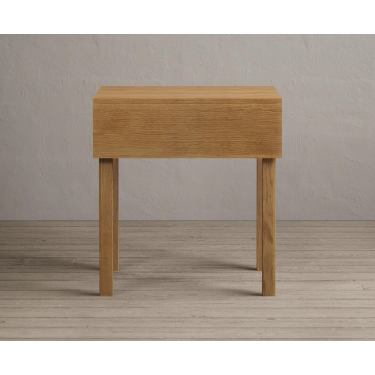 Extending York 70cm Solid Oak Dining Table With 4 Linen York Chairs – image 22