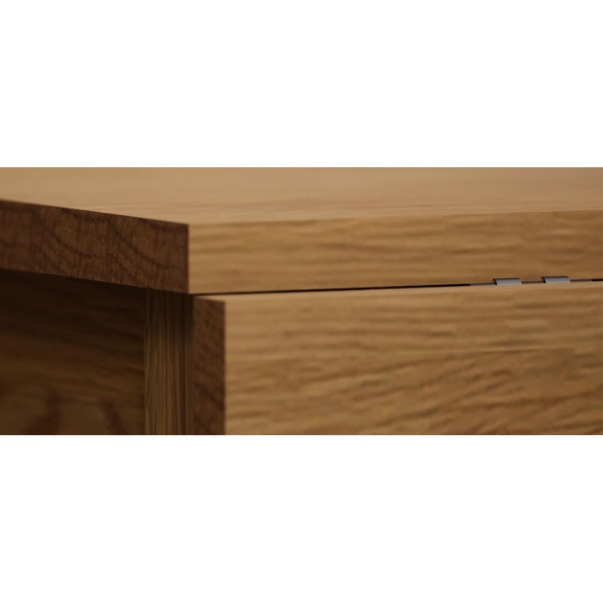 Extending York 70cm Solid Oak Dining Table With 4 Linen York Chairs – image 28