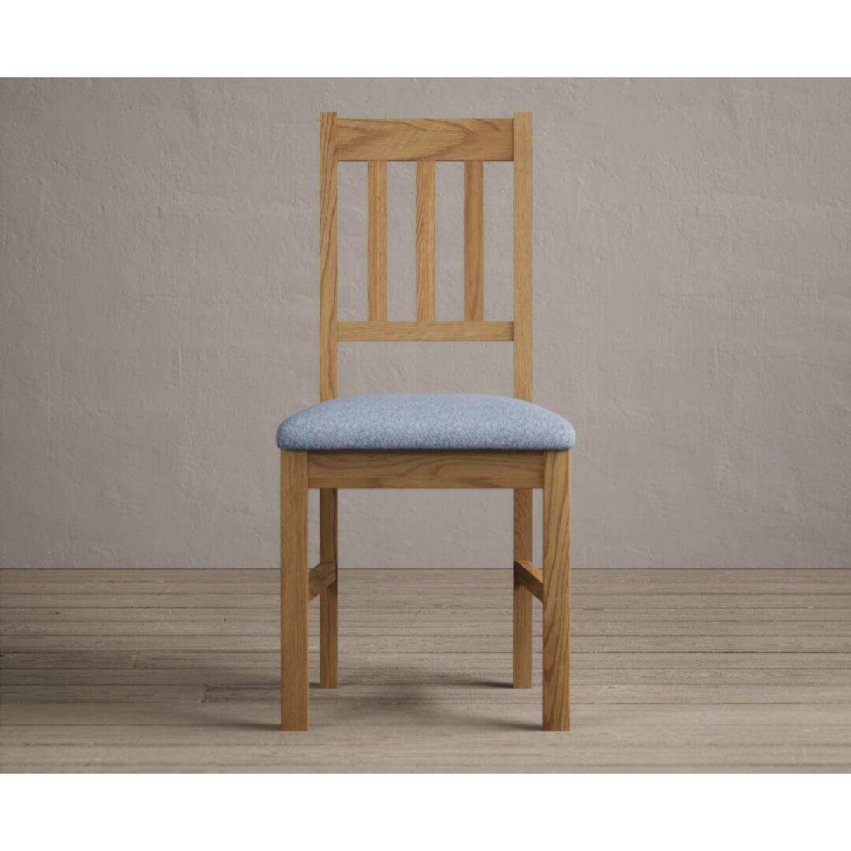 Extending York 70cm Solid Oak Dining Table With 4 Linen York Chairs – image 8