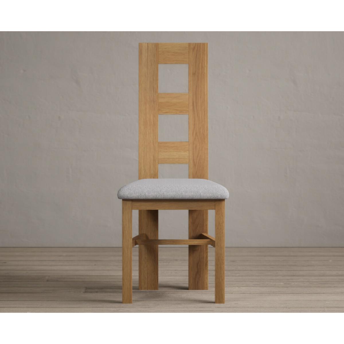 Extending Buxton 140cm Solid Oak Dining Table with 6 Charcoal Grey Natural Chairs – image 3