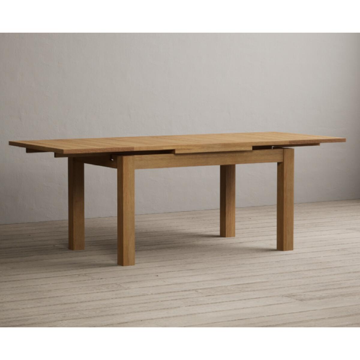 Extending Buxton 140cm Solid Oak Dining Table with 6 Charcoal Grey Natural Chairs – image 24