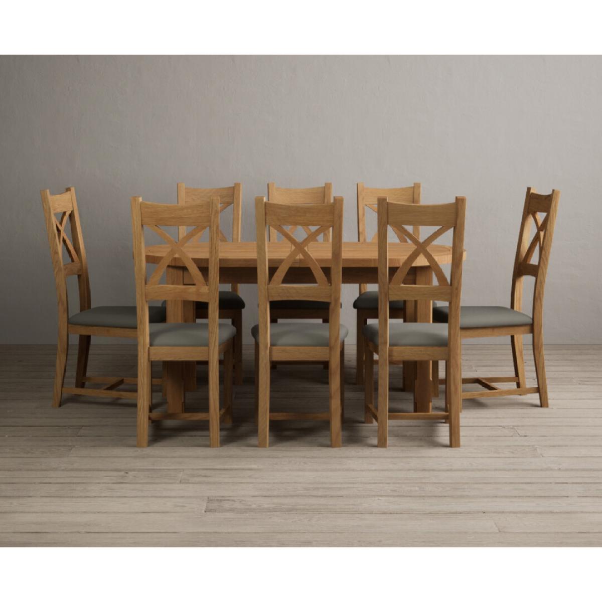 Extending Caversham Oak Oval Dining Table with 10 Black Natural Solid Oak Chairs – image 33
