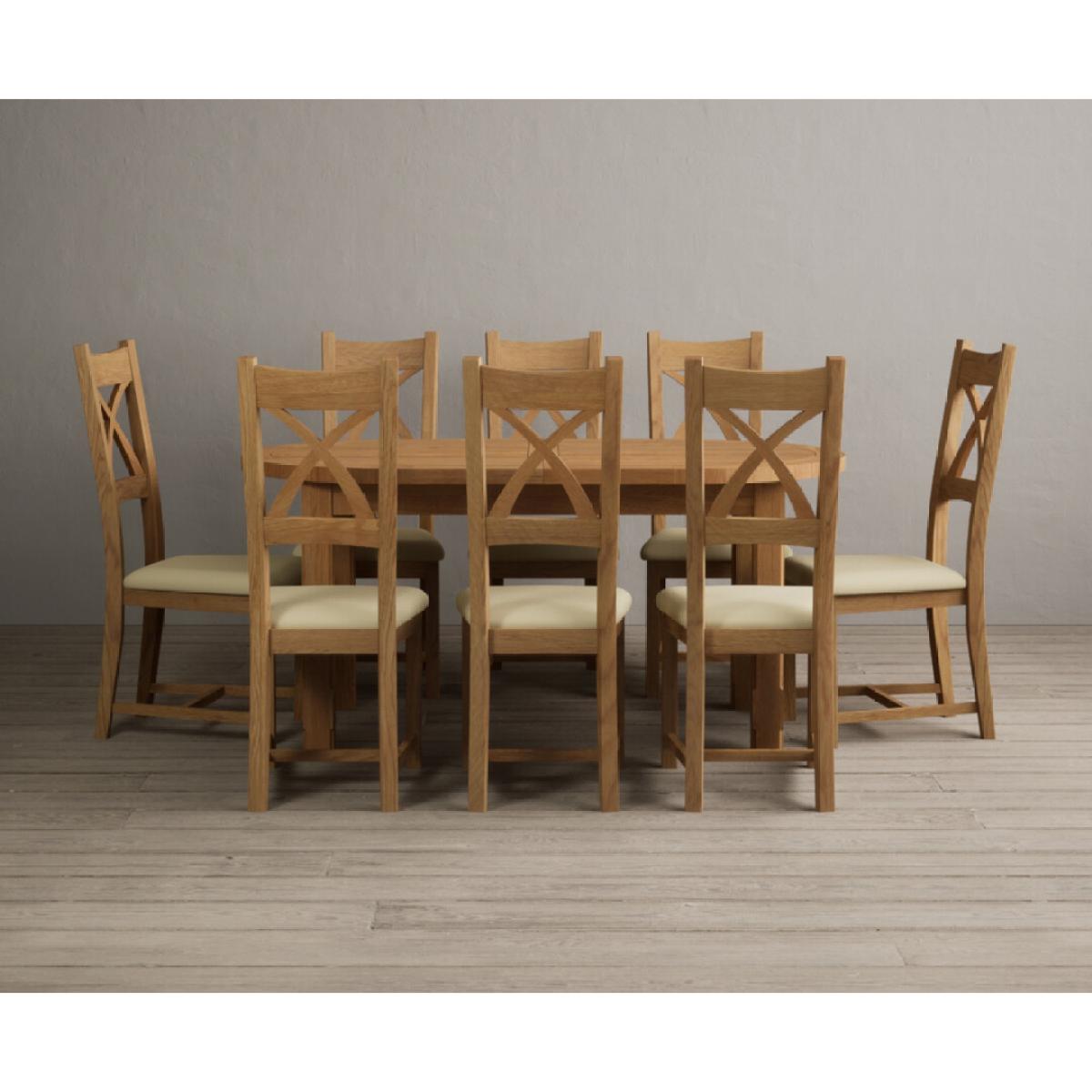 Extending Caversham Oak Oval Dining Table with 10 Black Natural Solid Oak Chairs – image 5