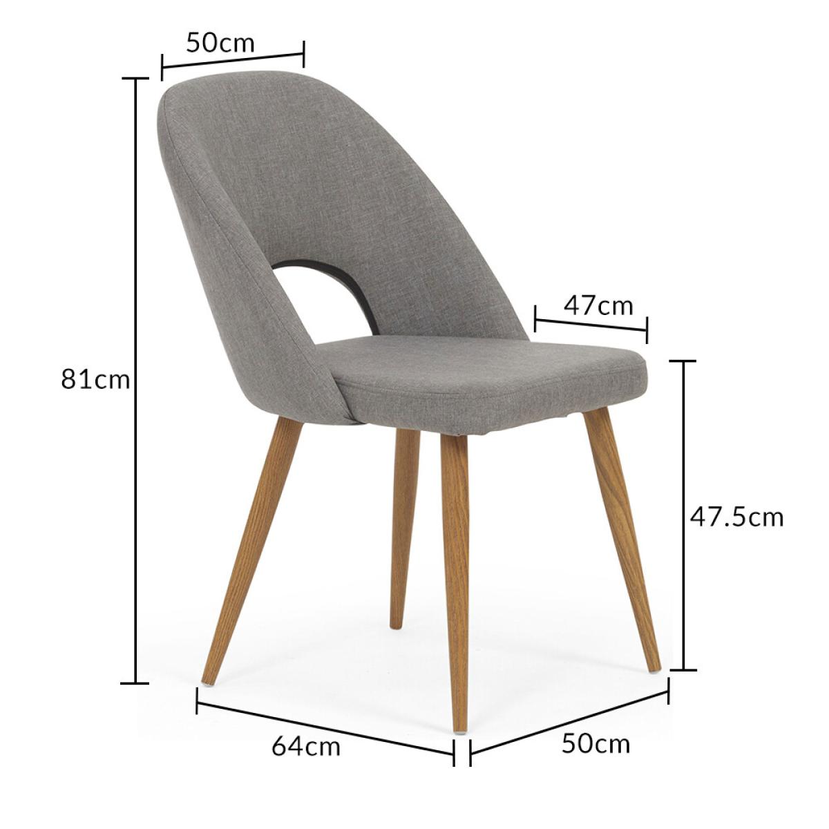 Thetford 180cm Oak Dining Table with 6 Grey Chairs with Thetford 45cm Oak Extensions – image 18