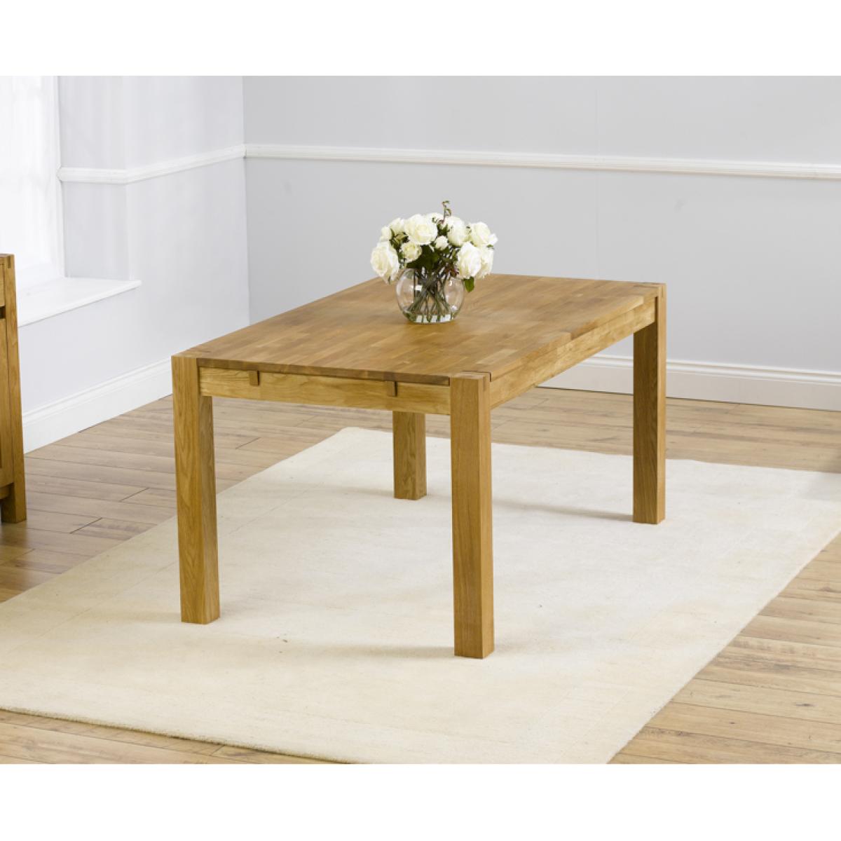 Thetford 180cm Oak Dining Table with 6 Grey Chairs with Thetford 45cm Oak Extensions – image 20