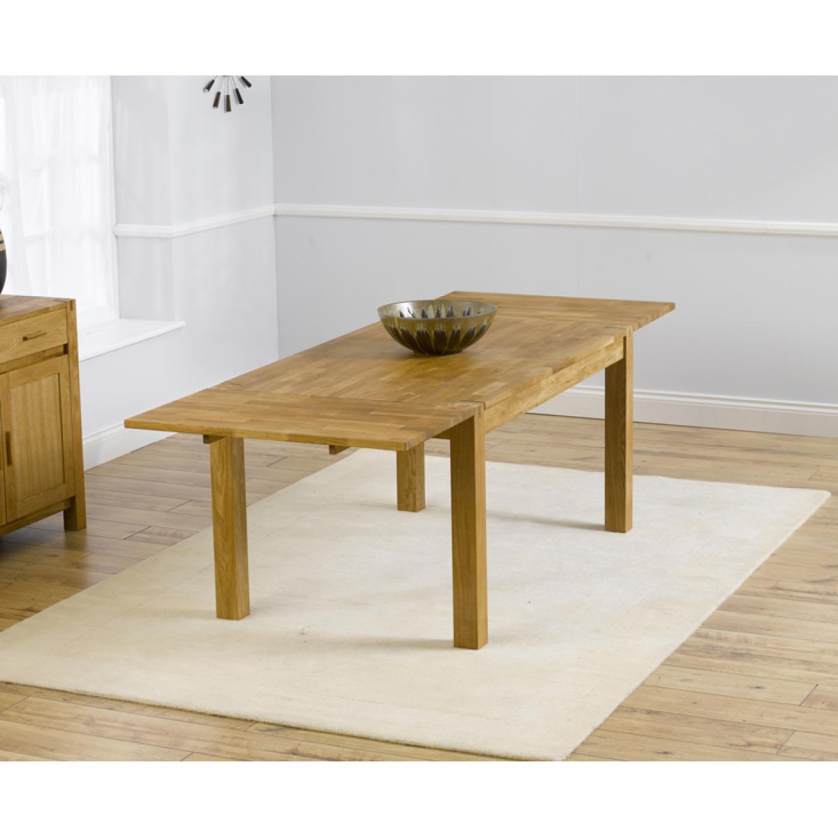 Thetford 180cm Oak Dining Table with 6 Grey Chairs with Thetford 45cm Oak Extensions – image 21