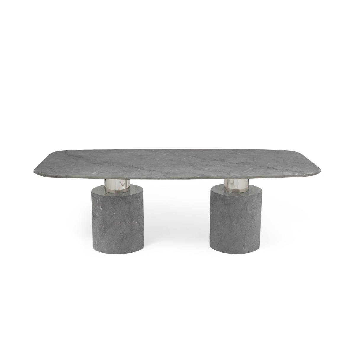 Antonio 220cm Grey Marble Dining Table – image 3