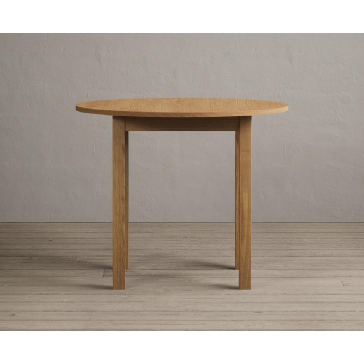 Extending York 90cm Solid Oak Dining Table with 4 Natural Chairs – image 26