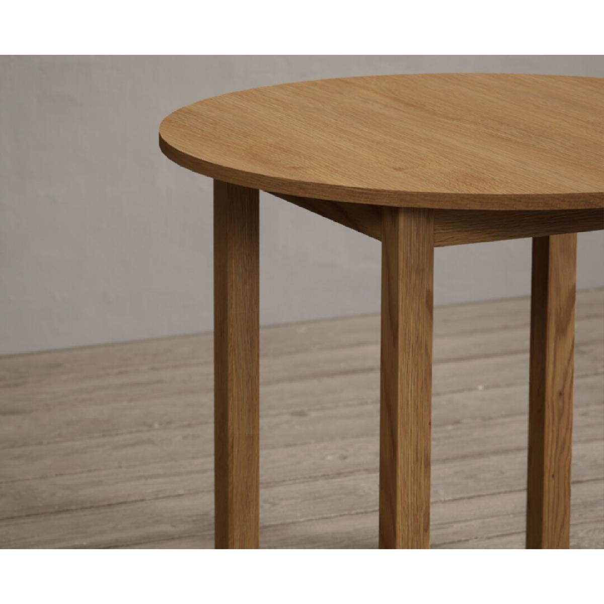 Extending York 90cm Solid Oak Dining Table with 4 Natural Chairs – image 28