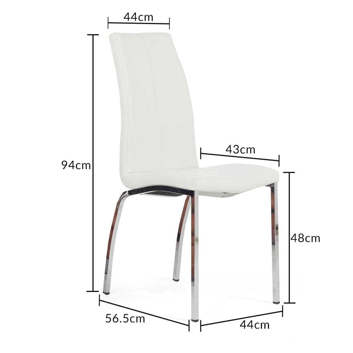 Seattle 120cm White High Gloss Dining Table with 4 White Marco Chairs and 1 Austin Grey Bench – image 21