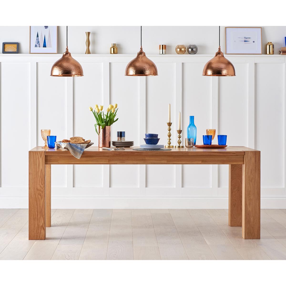 Sheringham 200cm Solid Oak Dining Table with 6 Natural Isabella Chairs with Sheringham Oak Extensions (Pair) – image 11