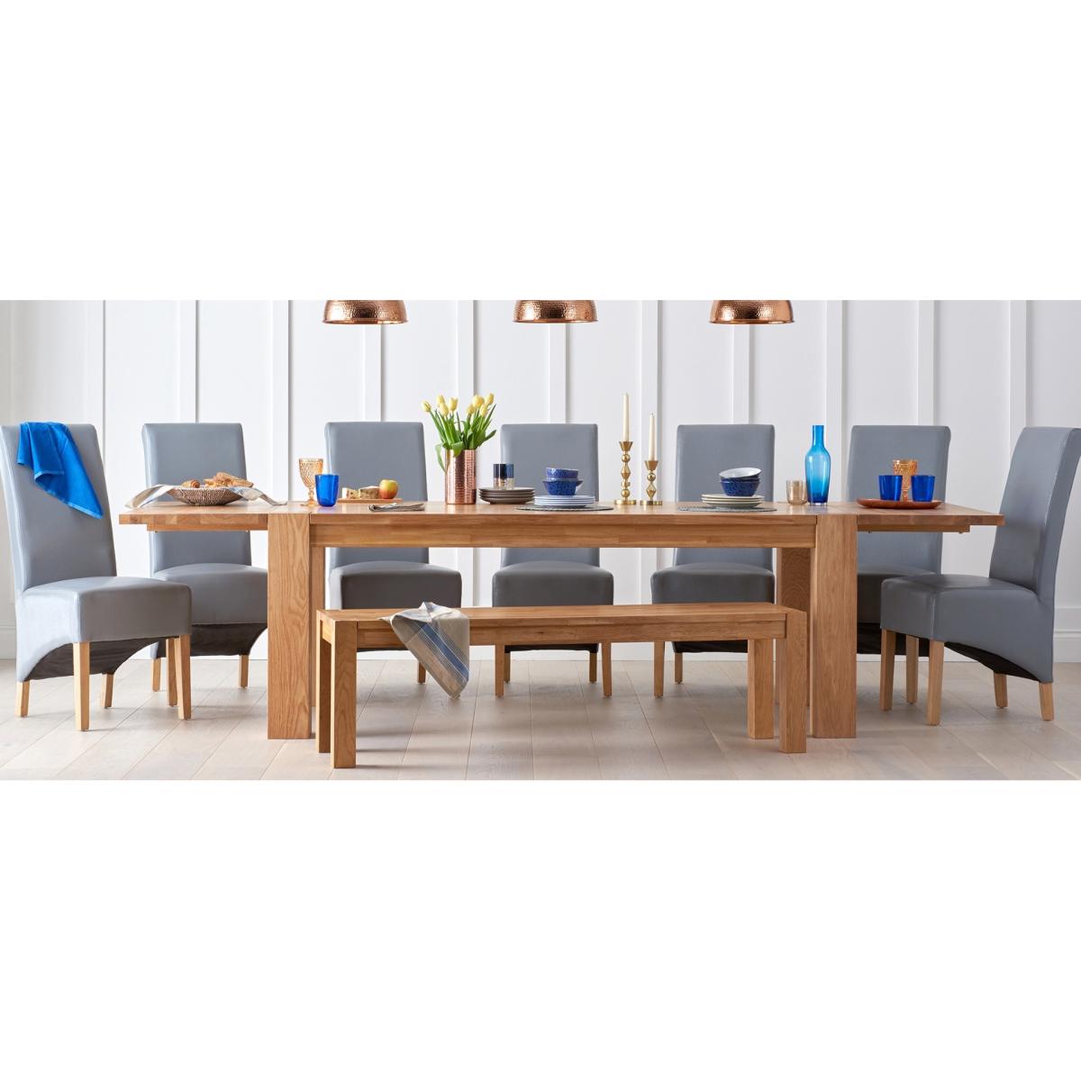 Sheringham 200cm Solid Oak Dining Table with 6 Natural Isabella Chairs with Sheringham Oak Extensions (Pair) – image 27
