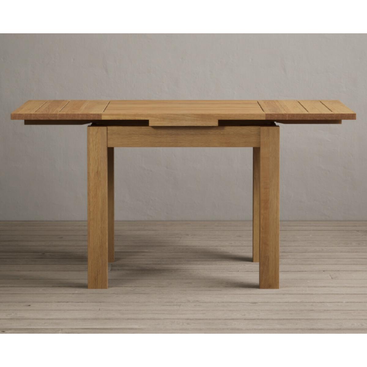 Extending Buxton 90cm Solid Oak Dining Table with 6 Blue Natural Solid Oak Chairs – image 28