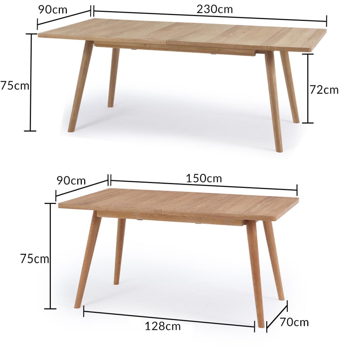 Ruben 150cm Retro Oak Extending Dining Table and 10 Grey Chairs – image 14