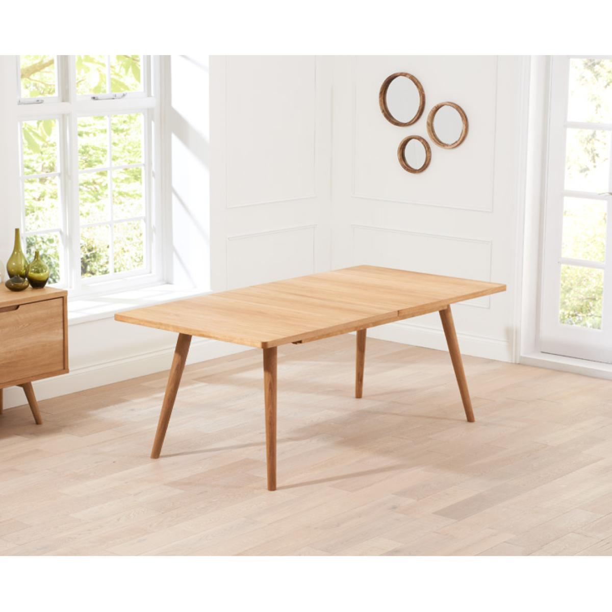 Ruben 150cm Retro Oak Extending Dining Table and 10 Grey Chairs – image 3
