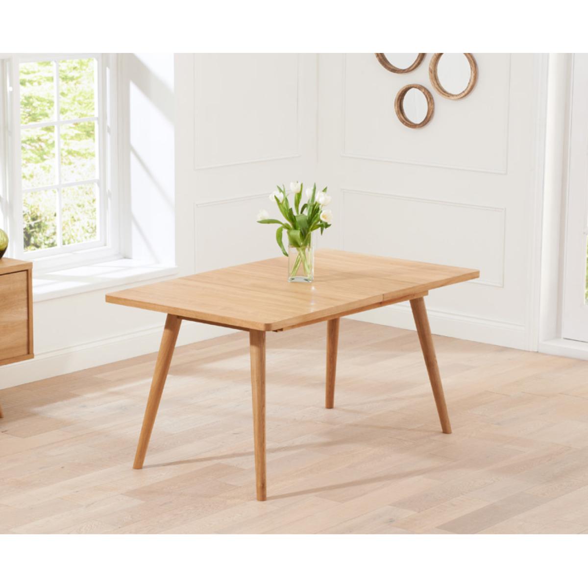 Ruben 150cm Retro Oak Extending Dining Table and 10 Grey Chairs – image 4