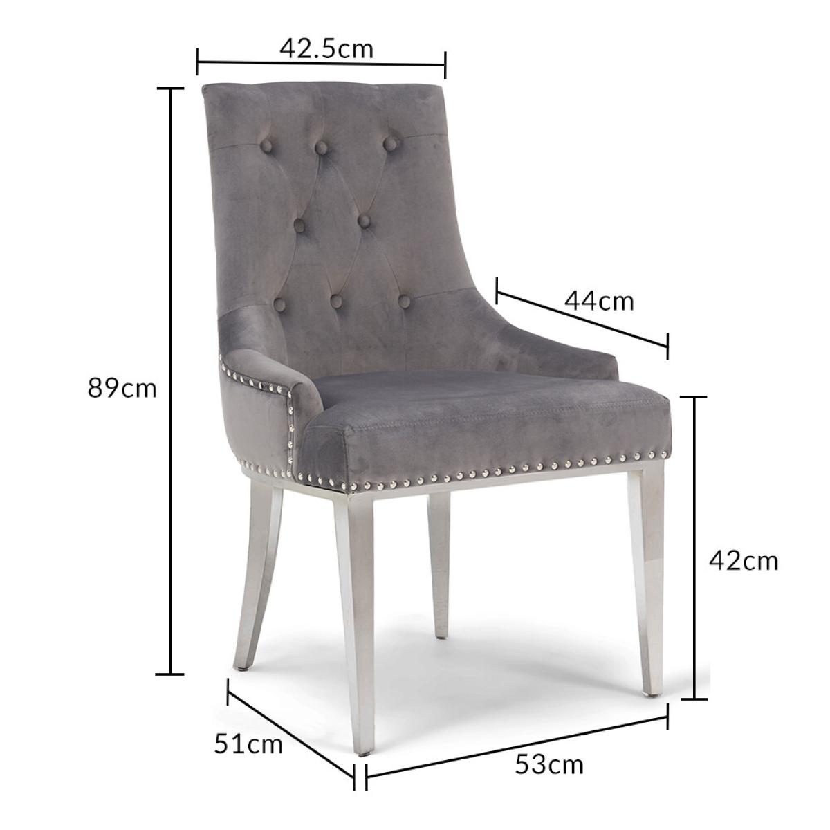Viscount 180cm Marble Dining Table With 8 Grey Sienna Velvet Chairs – image 20