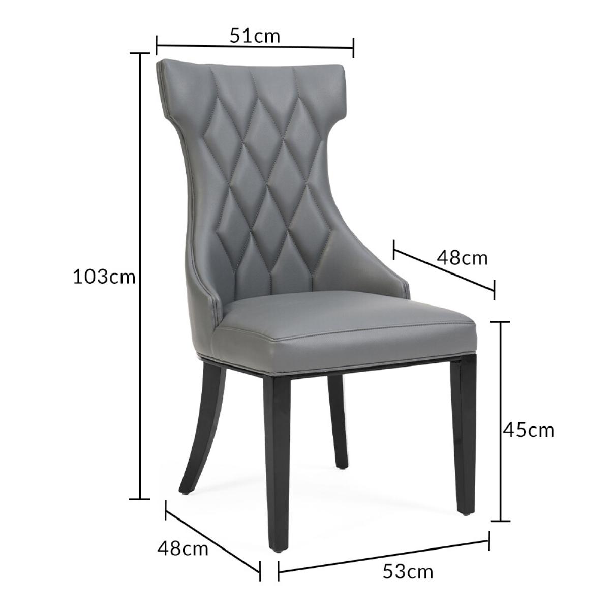 Metropolis 160cm Extending White Marble Dining Table With 8 Grey Freya Chairs – image 27