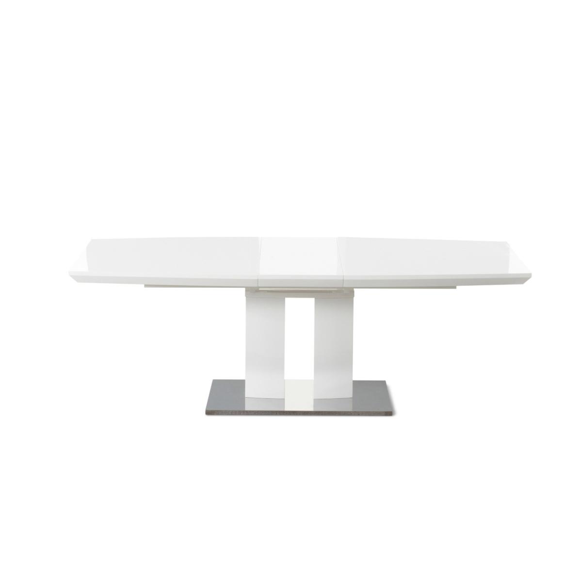 Richmond 180cm White High Gloss Extending Dining Table With 6 Grey Hampstead Z Chairs – image 12