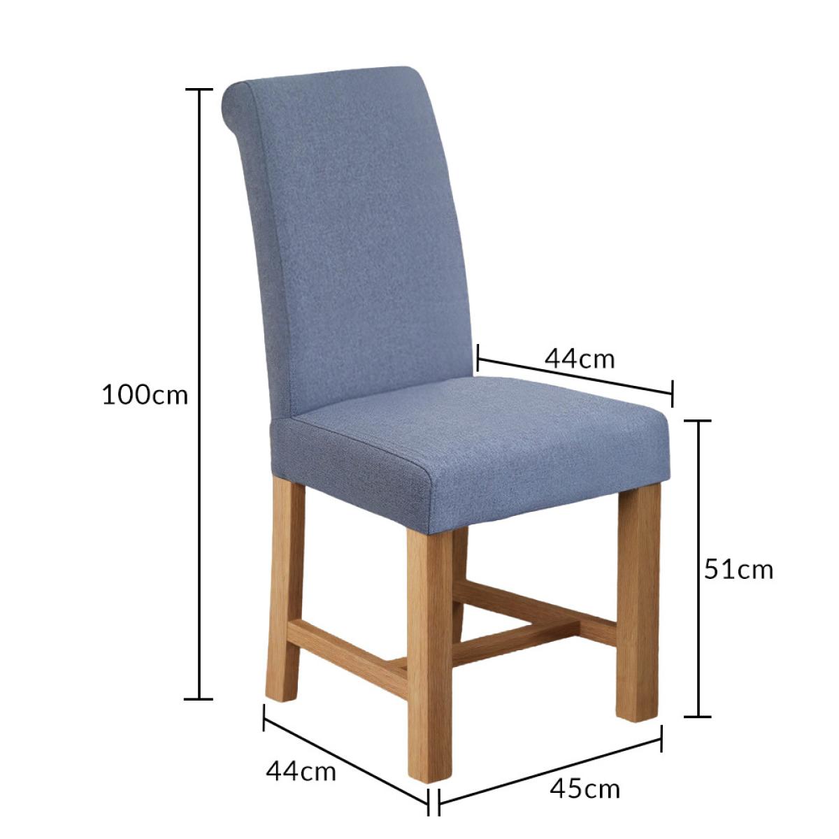 Extending Olympia 180cm Oak and Dark Blue Painted Dining Table with 12 Blue Chairs – image 114