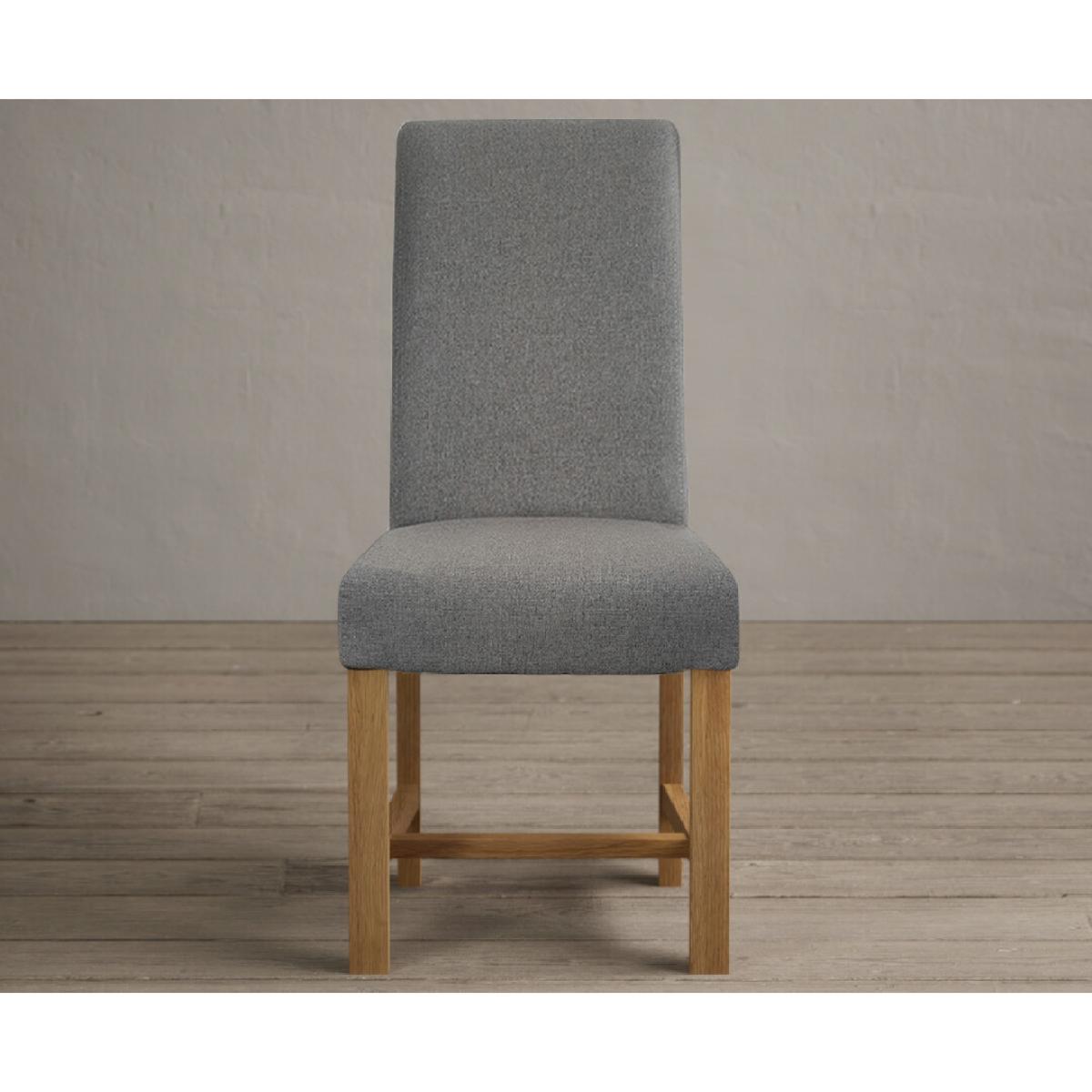 Extending Olympia 180cm Oak and Dark Blue Painted Dining Table with 12 Blue Chairs – image 99