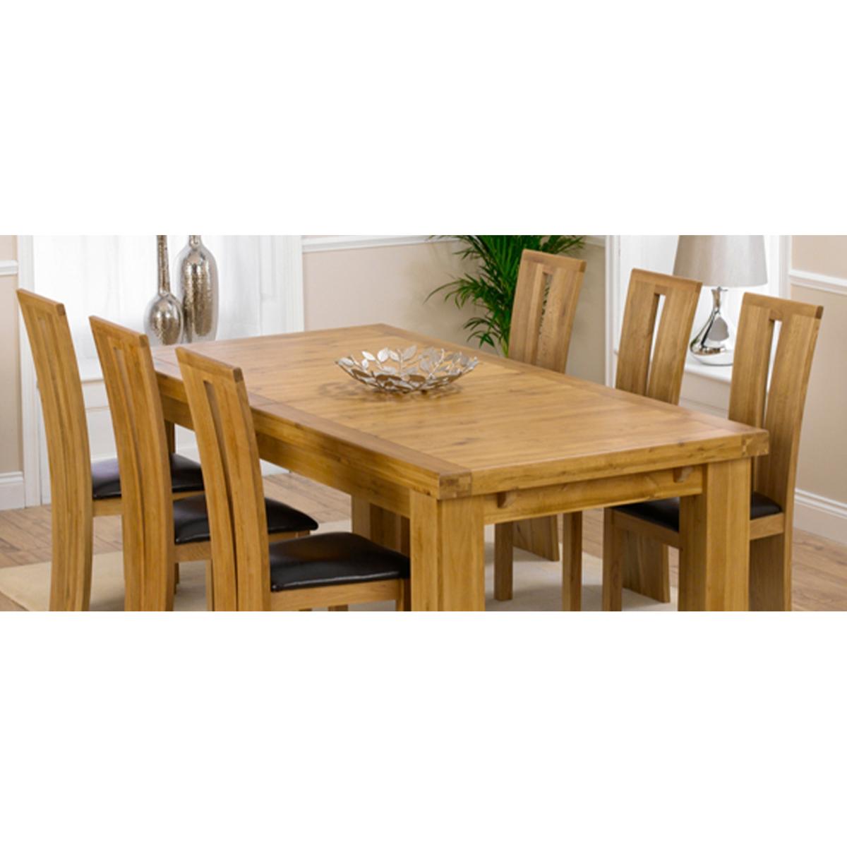 Extending Callington 230cm Oak Dining Table with 10 Oak Natural Chairs – image 69