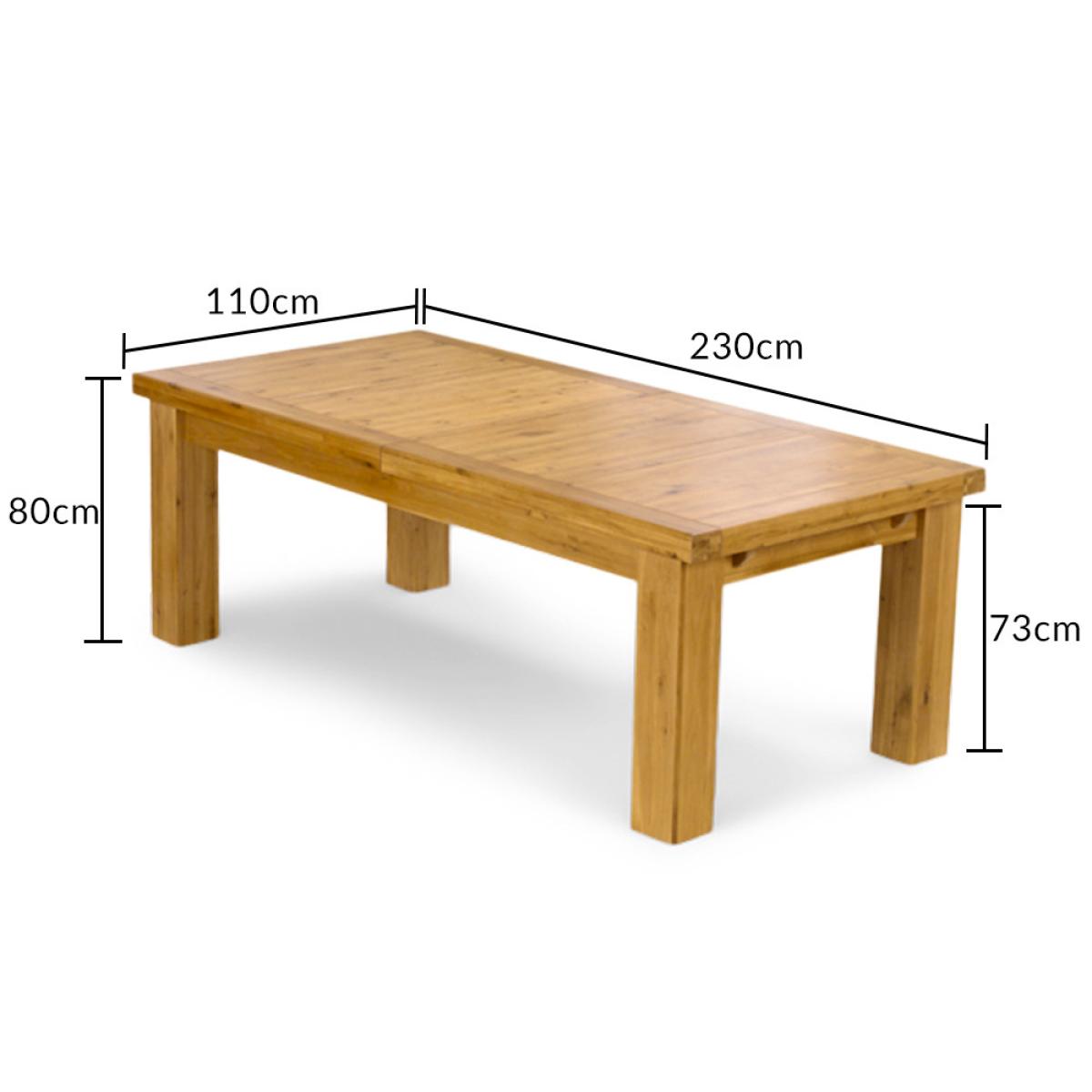 Extending Callington 230cm Oak Dining Table with 10 Oak Natural Chairs – image 72