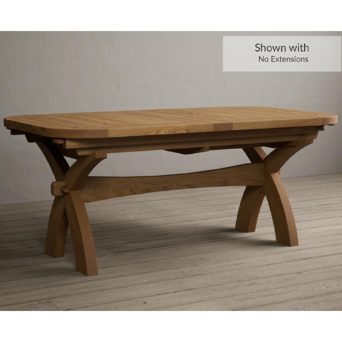 Extending Olympia 180cm Solid Oak Dining Table with 12 Charcoal Grey Natural Chairs – image 9