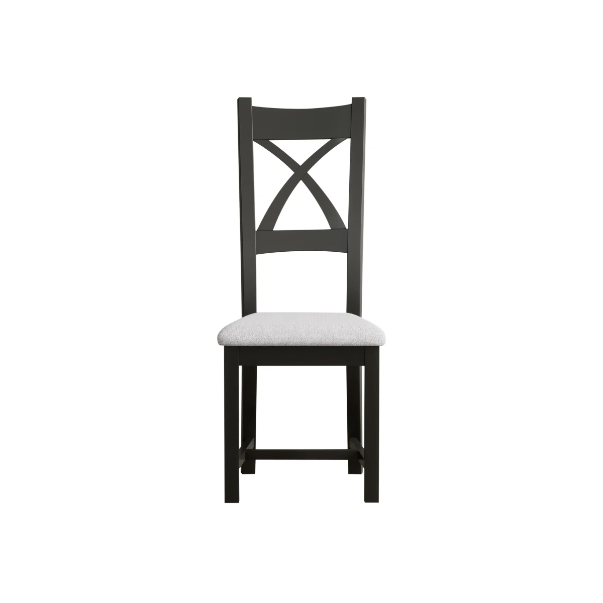 Extending Hertford 100cm - 130cm Oak and Black Painted Pedestal Dining Table with 4 Light Grey Painted Chairs – image 10