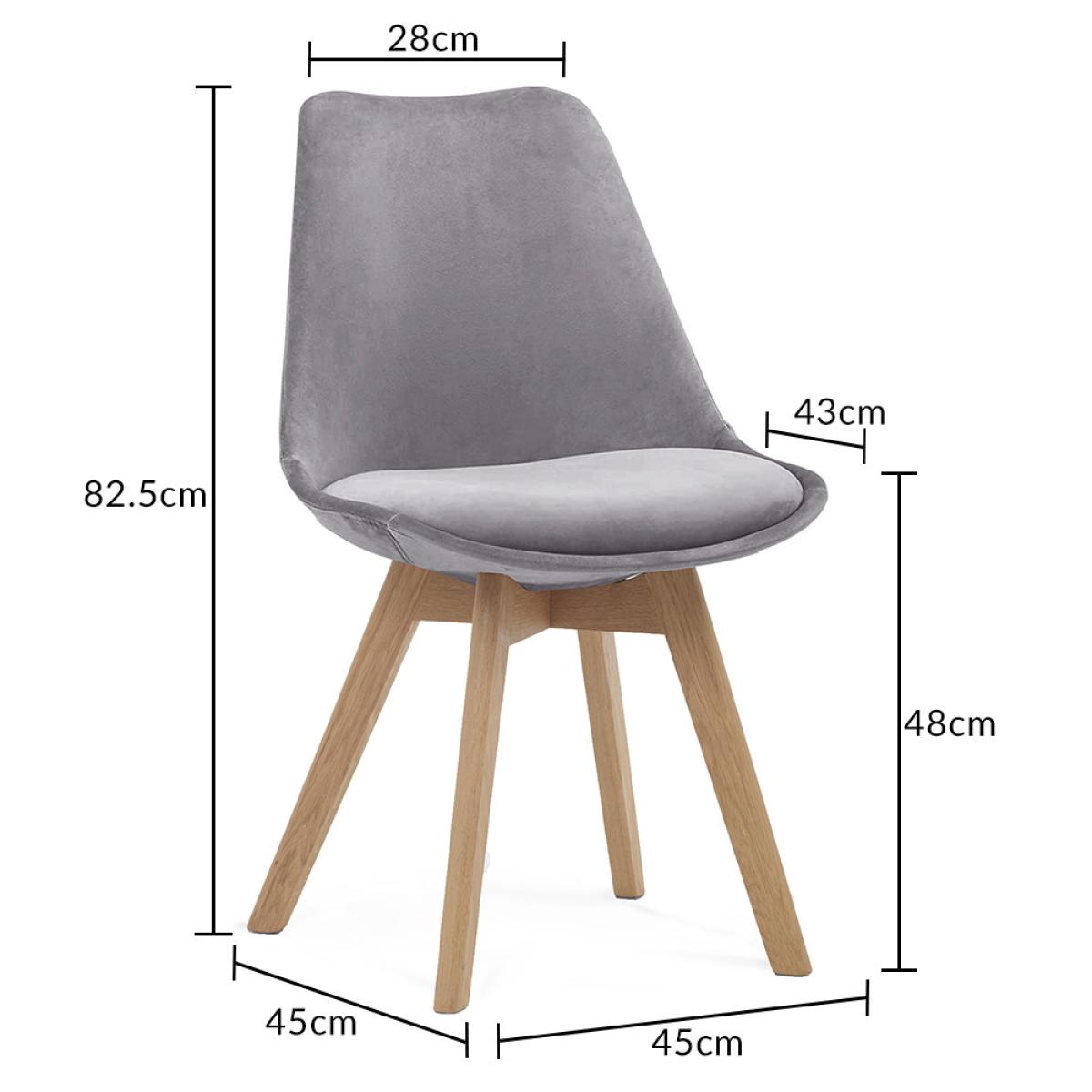 York 150cm Solid Oak Dining Table With 2 Grey Orson Velvet Chairs And 1 Bench – image 18