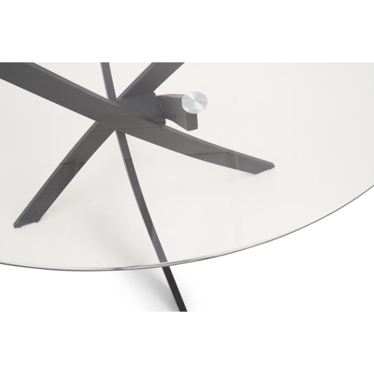 Mara 100cm Round Glass Dining Table with Marcel Antique Chairs – image 8